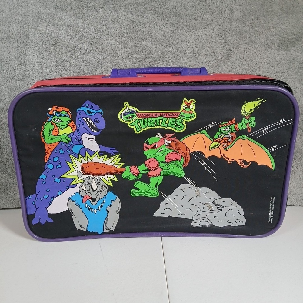 Vintage Teenage Mutant Ninja Turtle Suitcase 1994 Mirage Studios